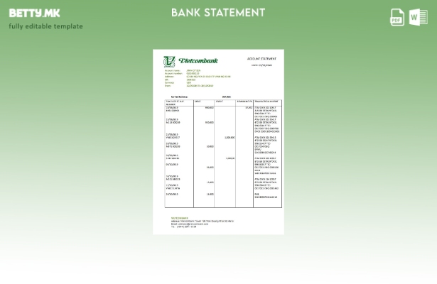 Модерен стил, шаблон за зборови од изјавата на Виетнам Виеткомбанк